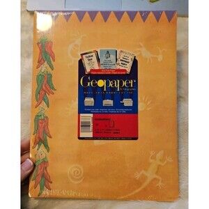 Vintage NIP Geopaper Southwest Stationery 25 Sheets Tribal Chili Peppers